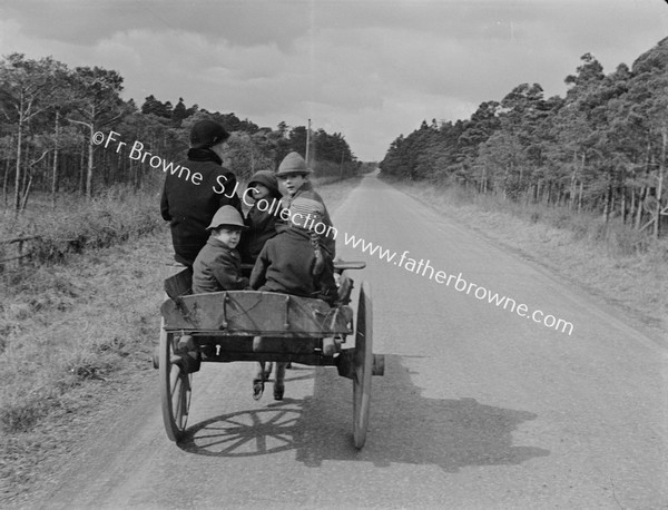 FAMILY, DONKEY AND CART